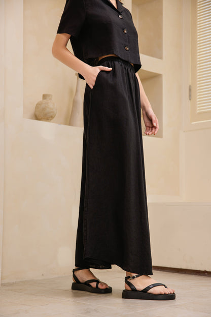 2501 Linen Maxi Skirt