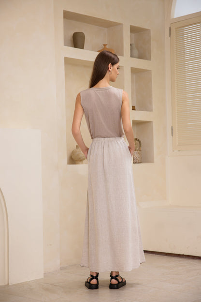 2501 Linen Maxi Skirt