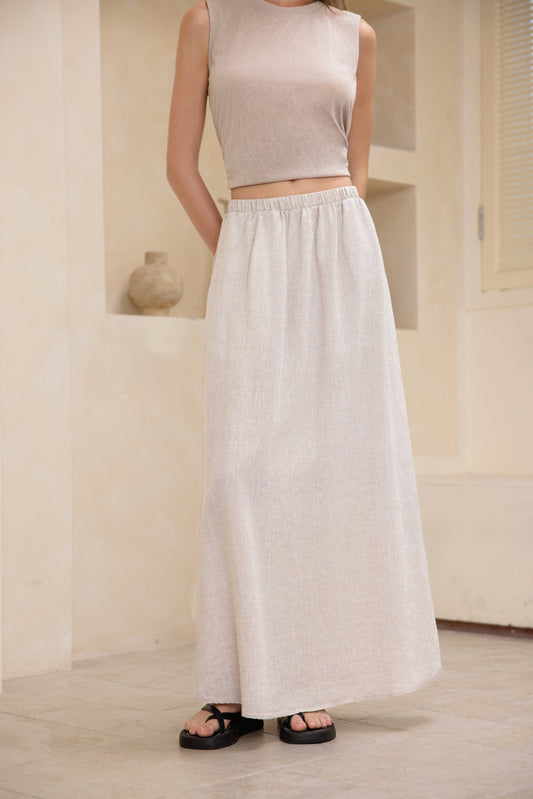 2501 Linen Maxi Skirt