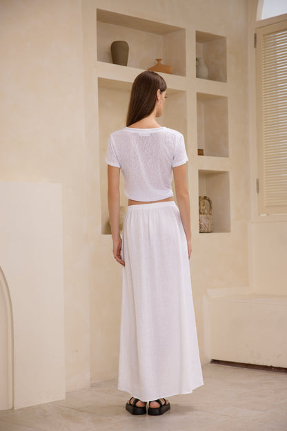 2501 Linen Maxi Skirt
