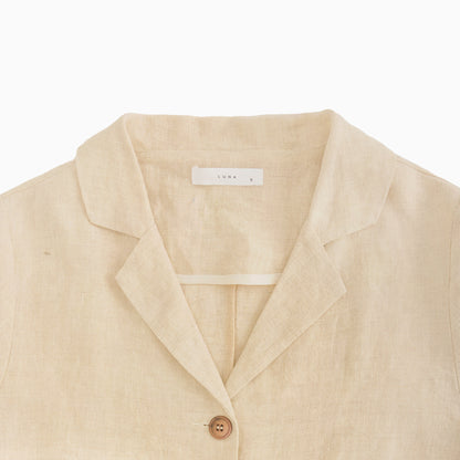 25104 Linen Crop Top