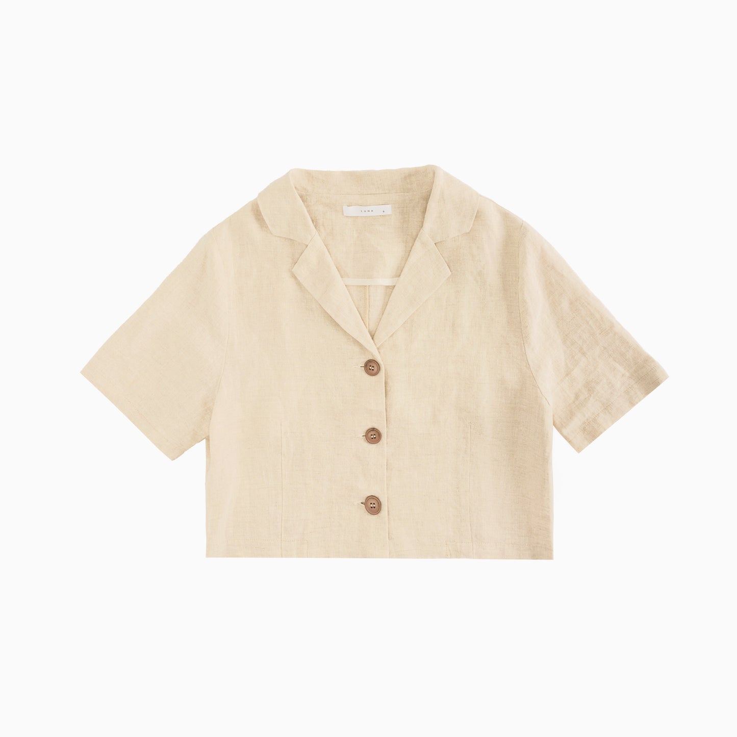 25104 Linen Crop Top