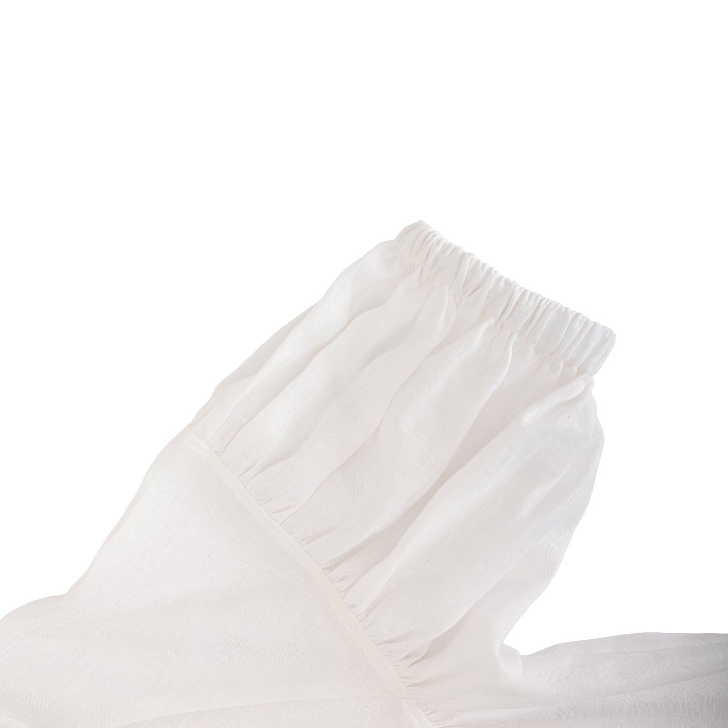 25111 Puff Sleeves Linen Top