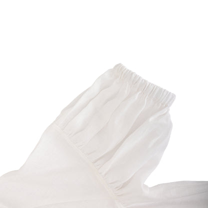 25111 Puff Sleeves Linen Top