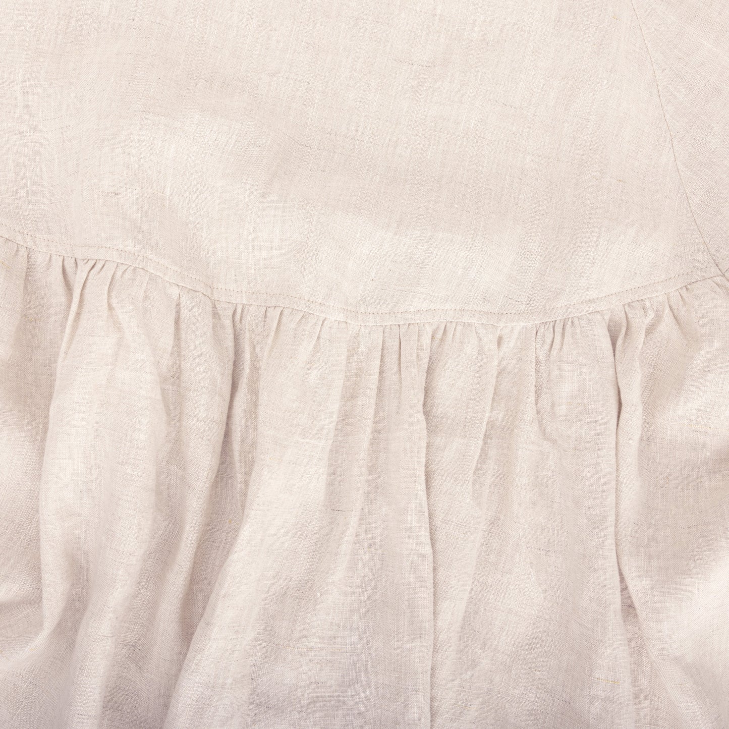 25111 Puff Sleeves Linen Top