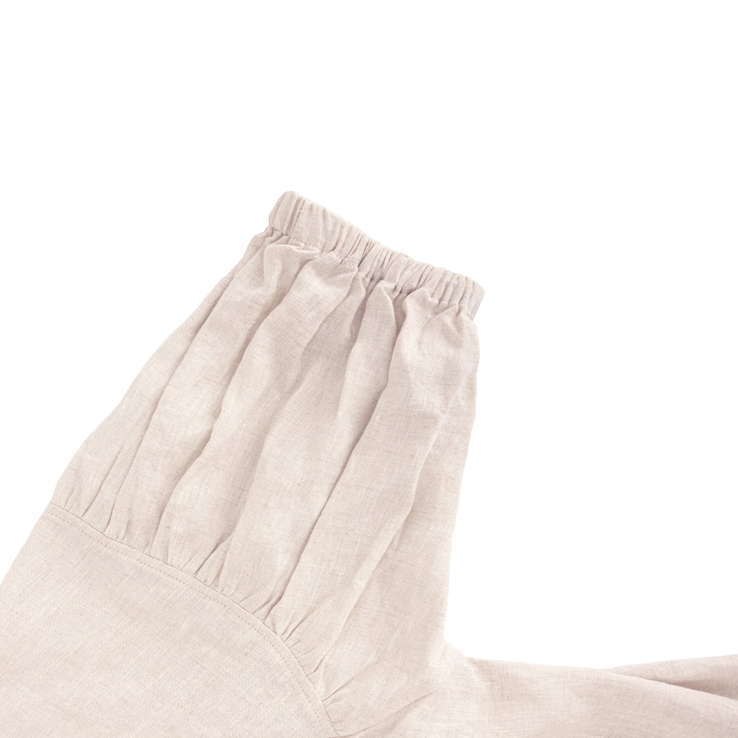 25111 Puff Sleeves Linen Top