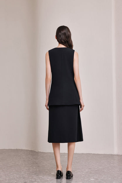 25114VL Office Lady Extra Long Vest