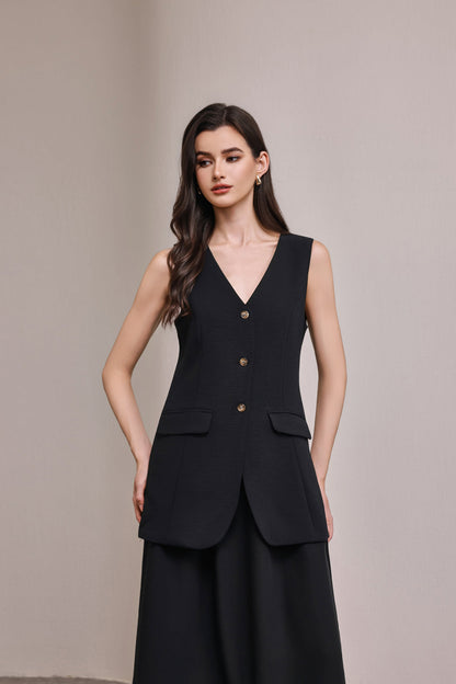 25114VL Office Lady Extra Long Vest