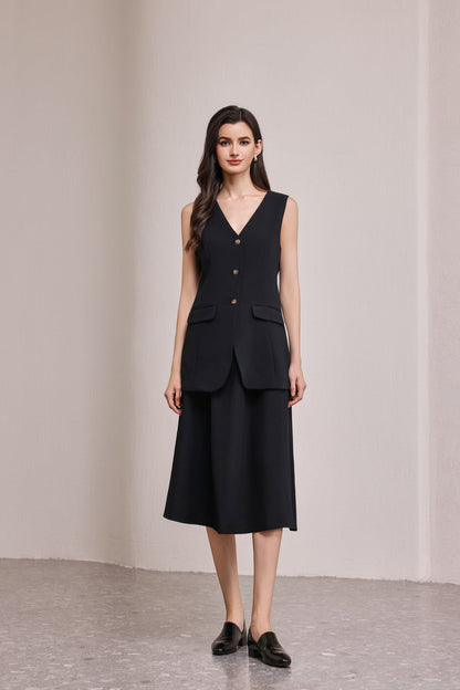 25114VL Office Lady Extra Long Vest