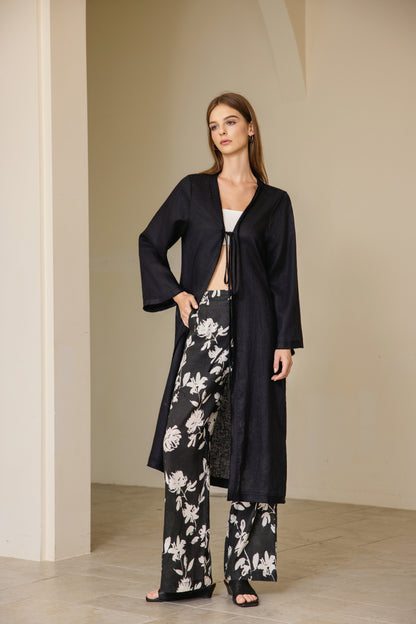 25114 Linen Cardigan Long