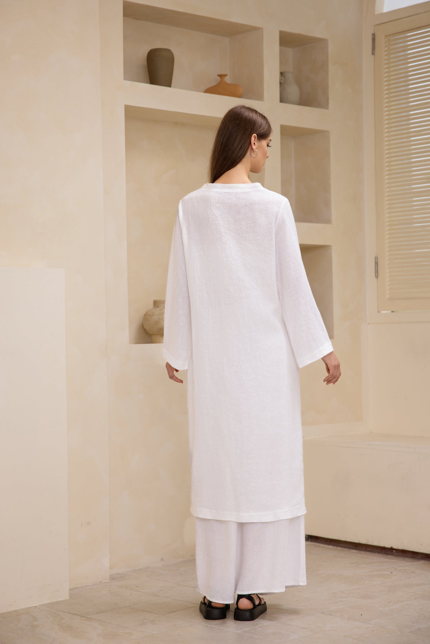 25114 Linen Cardigan Long