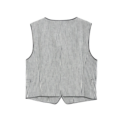 25123 Linen Vest - Set