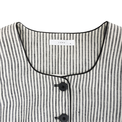 25123 Linen Vest - Set