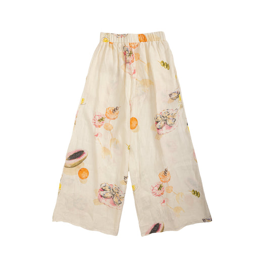 25128 Linen Print Pants