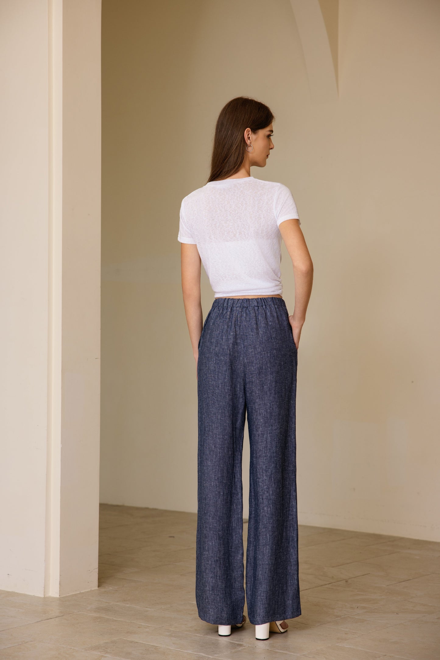 25130 Linen Pants Navy
