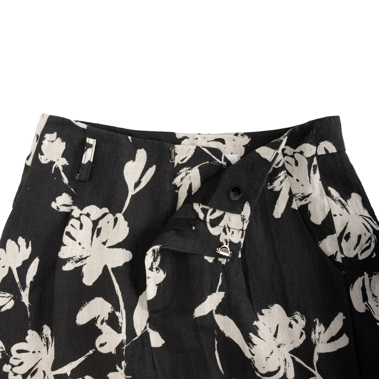 25132 Linen Print Pants