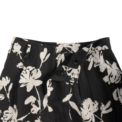 25132 Linen Print Pants