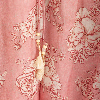 25142 Floral Linen Dress