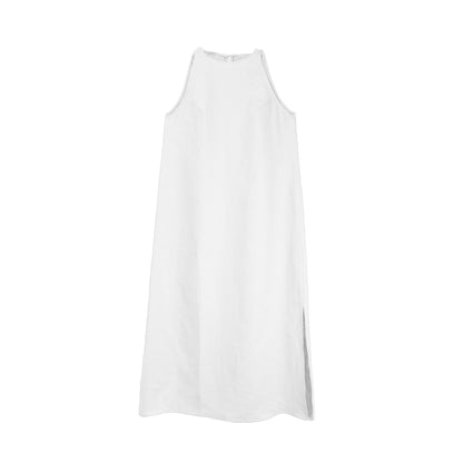 25156 Linen sleeveless Dress