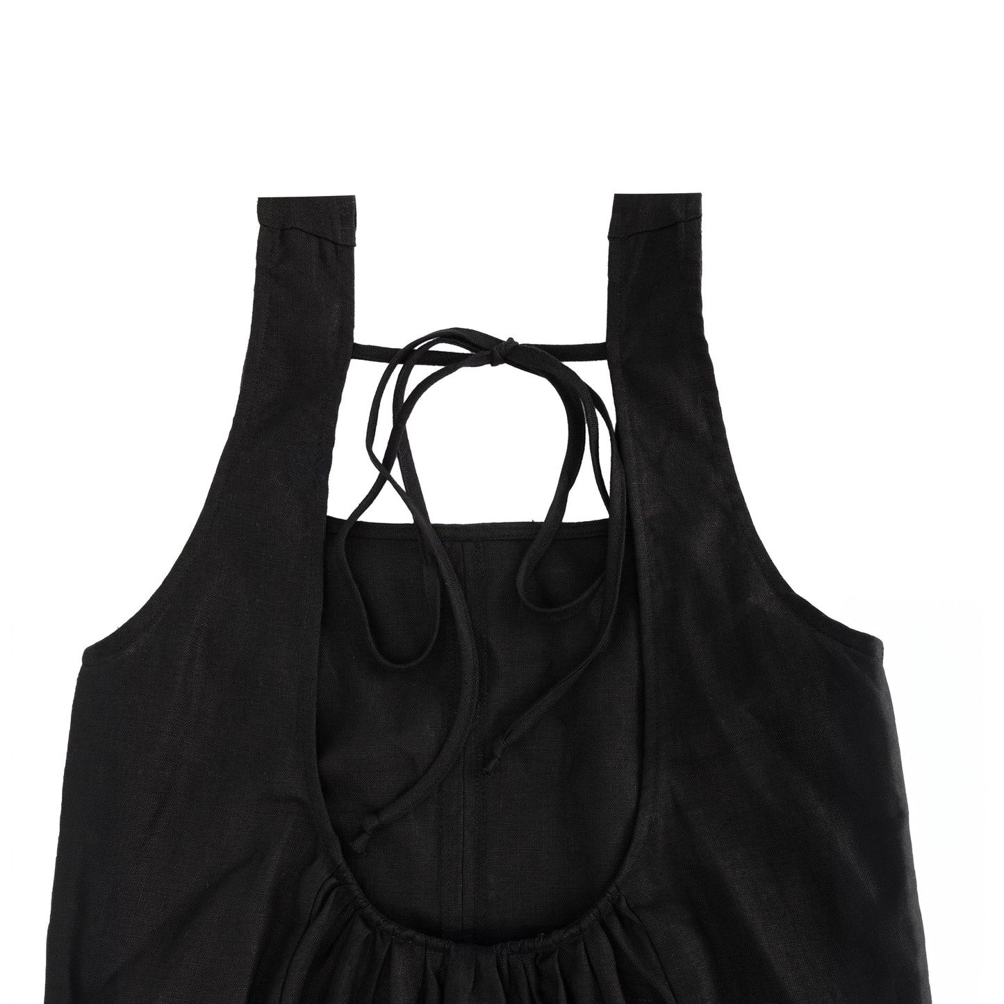 25190 Linen Black Maxi Dress