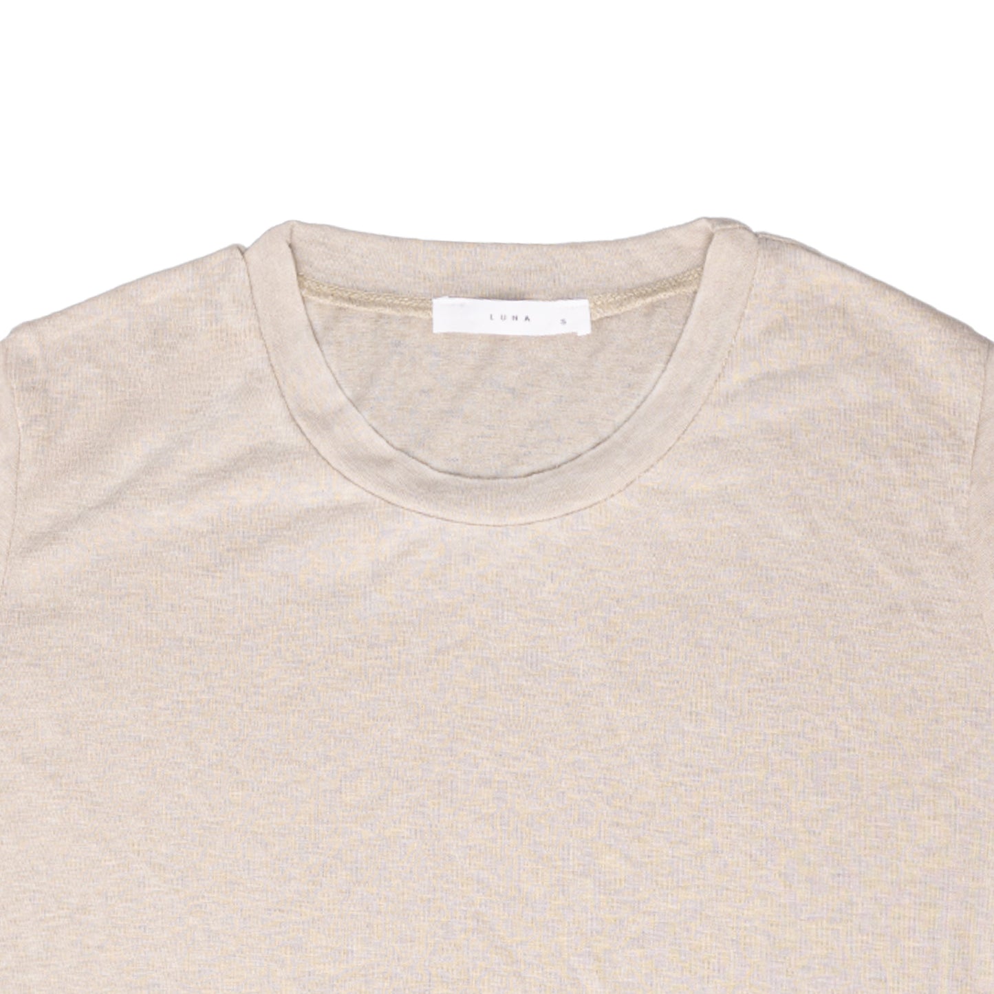 25192R Short-sleeved linen t-shirt round-neck