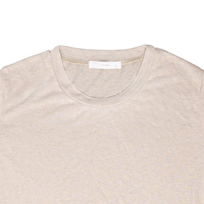 25192R Short-sleeved linen t-shirt round-neck
