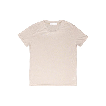25192R Short-sleeved linen t-shirt round-neck