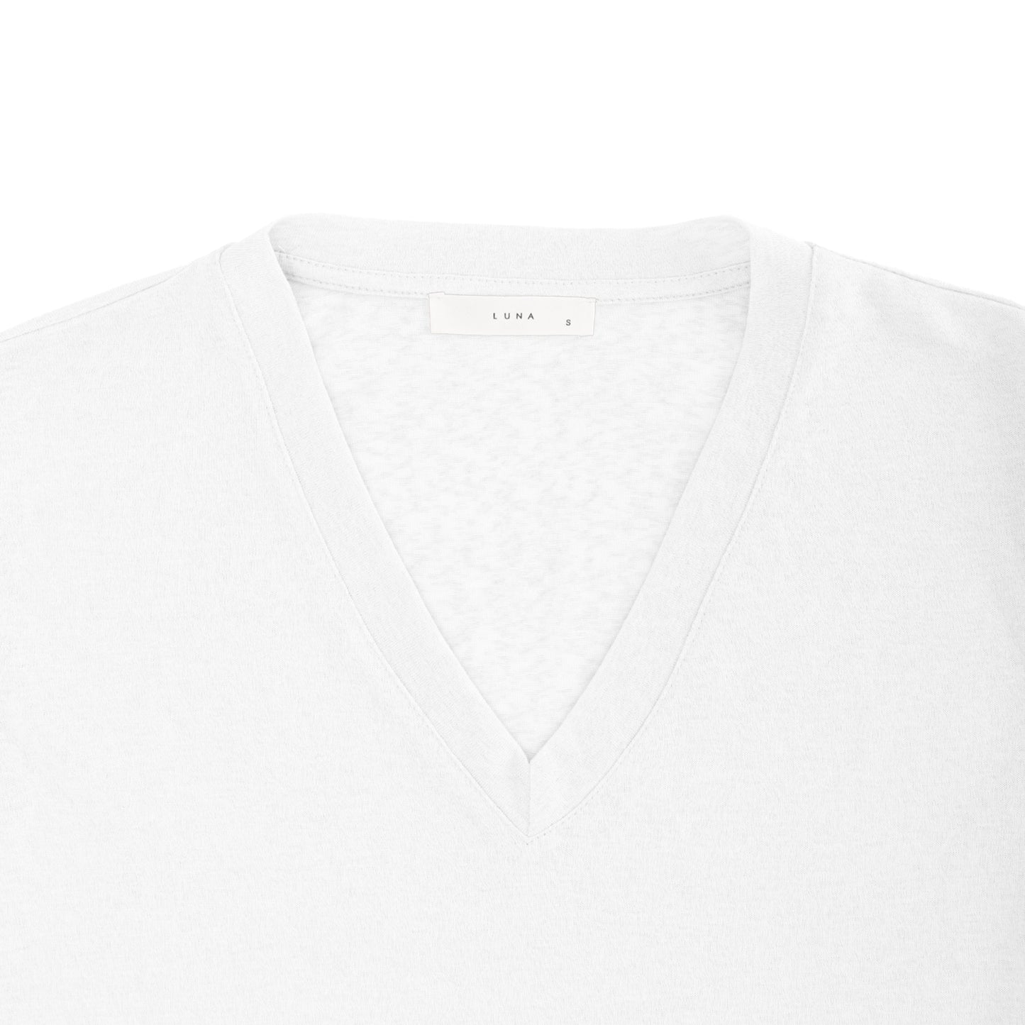 25192V Short-sleeved linen t-shirt v-neck