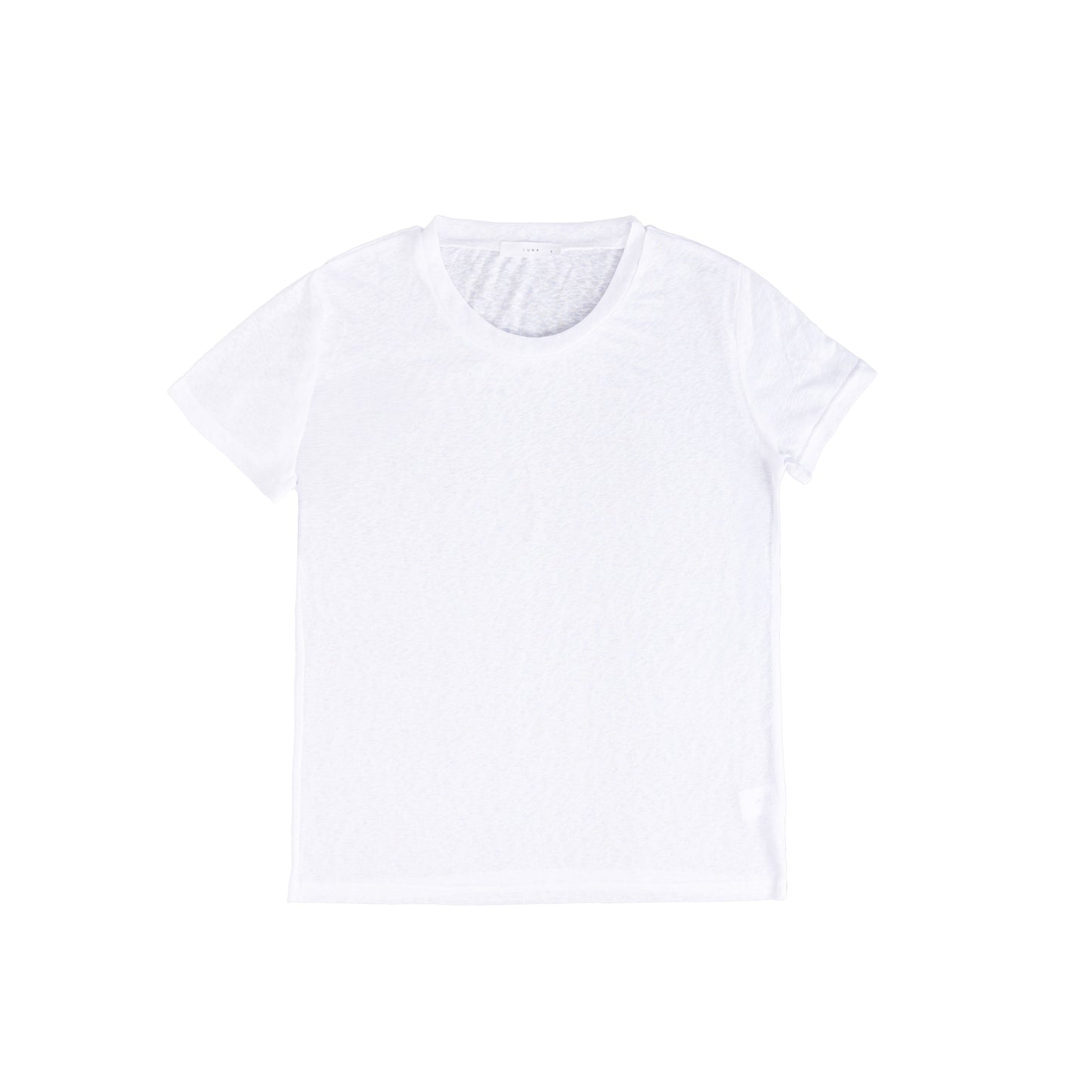 25192R Short-sleeved linen t-shirt round-neck