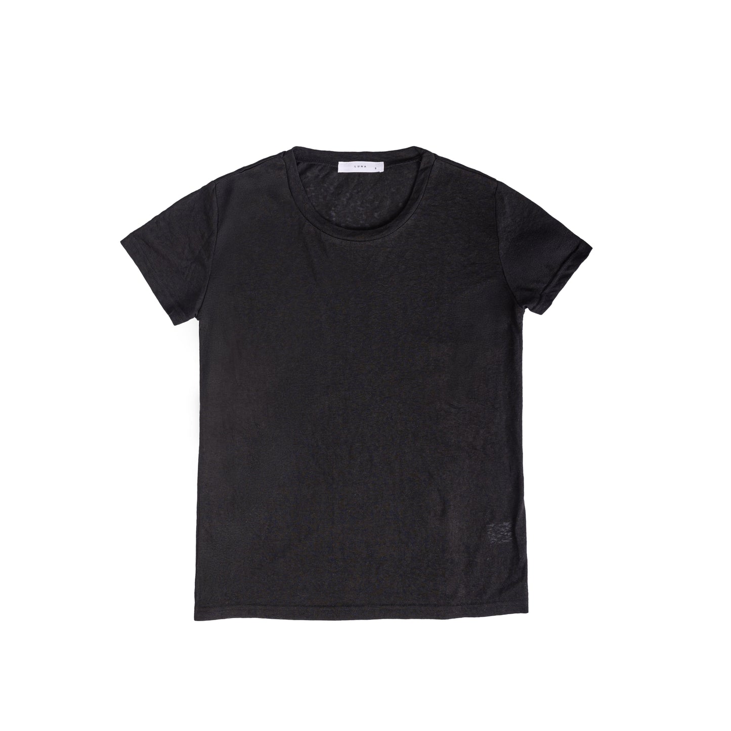 25192R Short-sleeved linen t-shirt round-neck