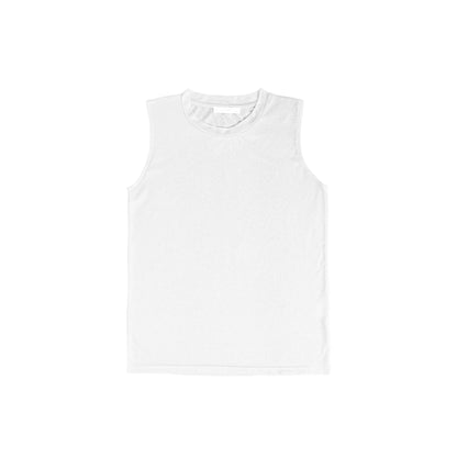 25192s Sleeveless linen t-shirt round-neck