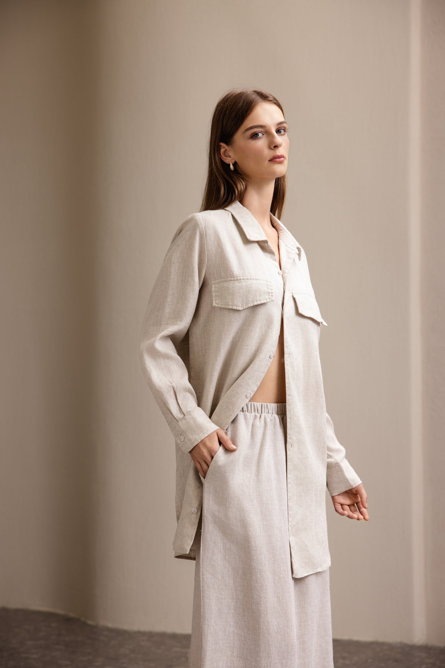 25194 Linen Shirt Long