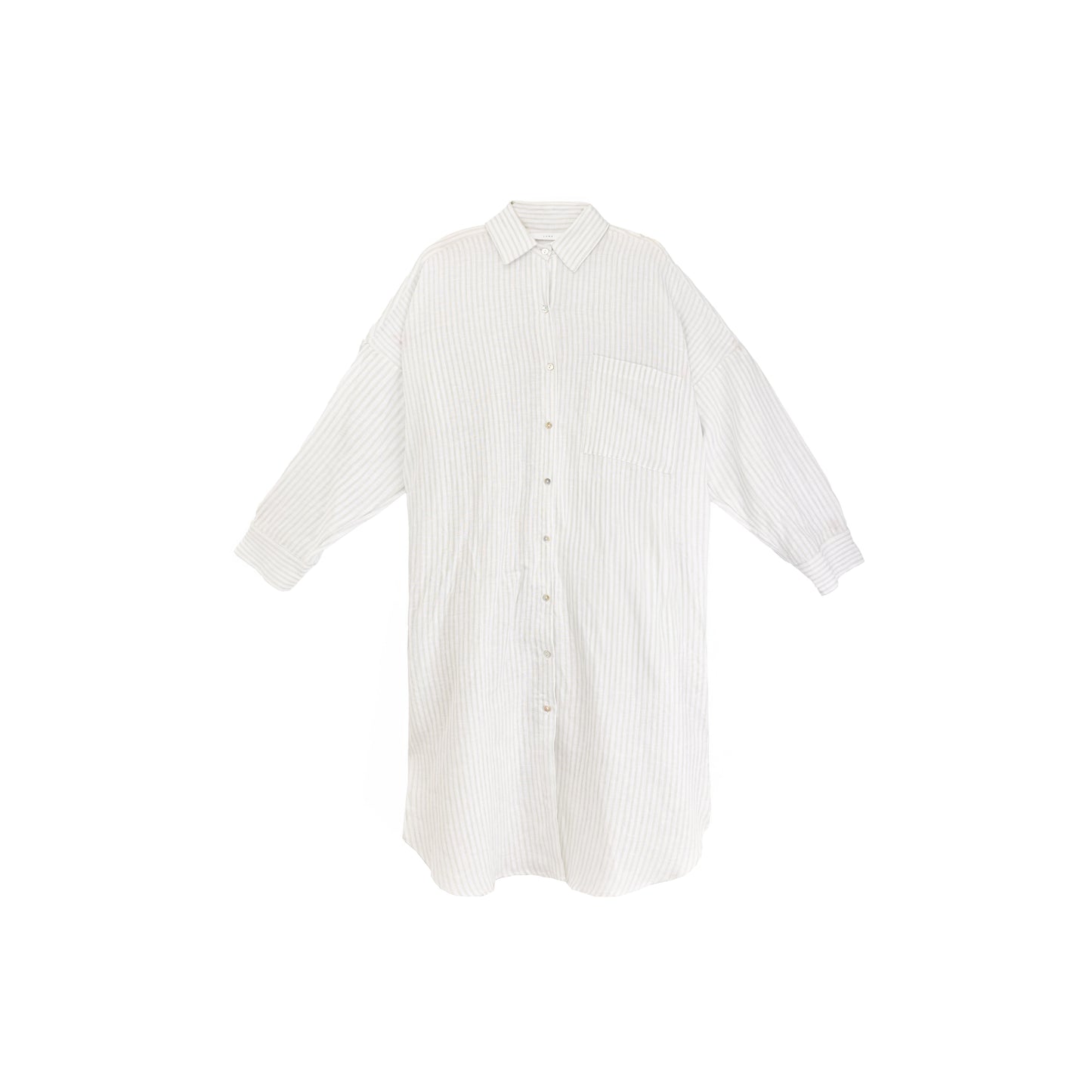 25200 Linen Long Shirt Dress