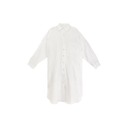 25200 Linen Long Shirt Dress