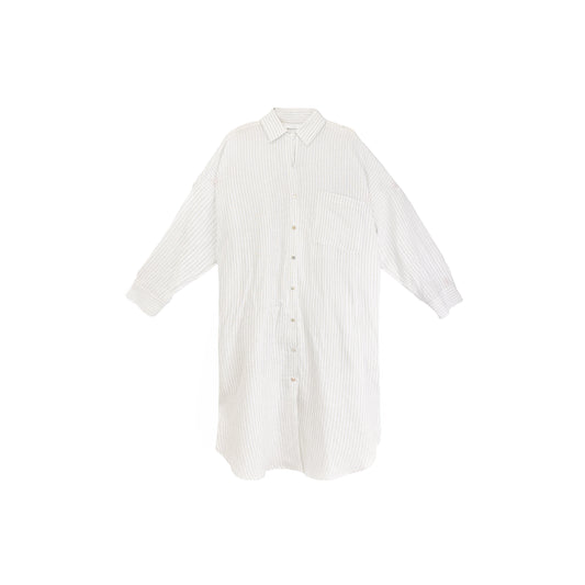 25200 Linen Long Shirt Dress