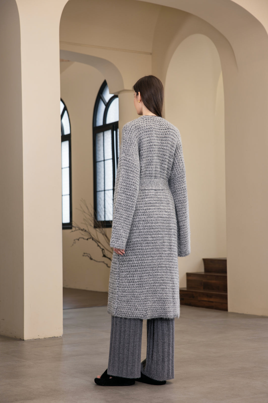 25208 Long Cardigan With Belt