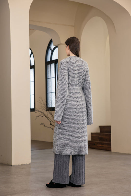 25208 Long Cardigan With Belt
