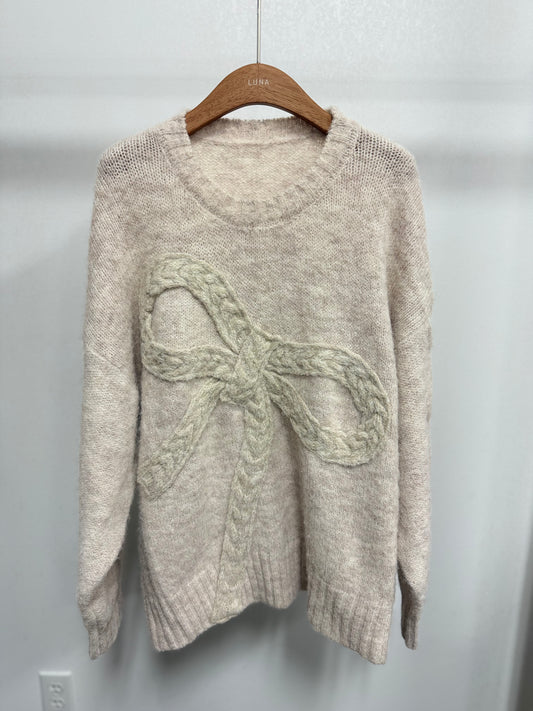 2608 Crew Neck Bow Sweater