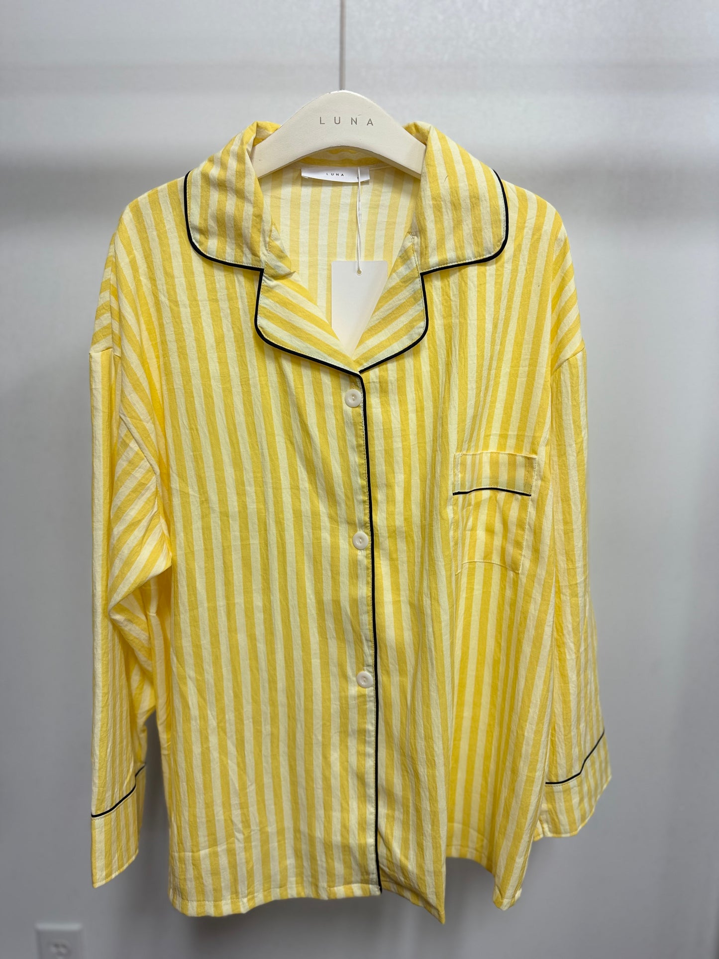 26111T Striped Cotton Sleep Set - Top