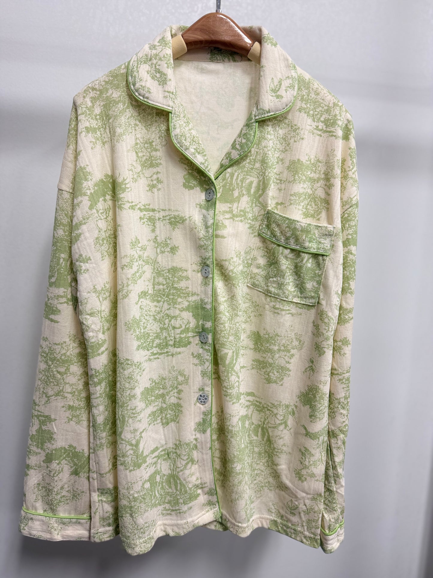 26136T Floral Print Loungewear Set Top