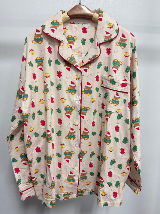 26139T Christmas Time Loungewear Set Top