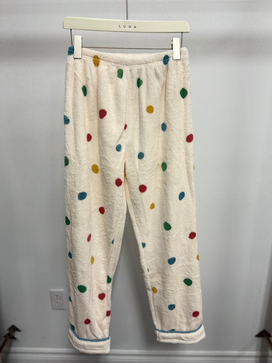 26144B Multi Colour Dot Loungewear Set Bottom