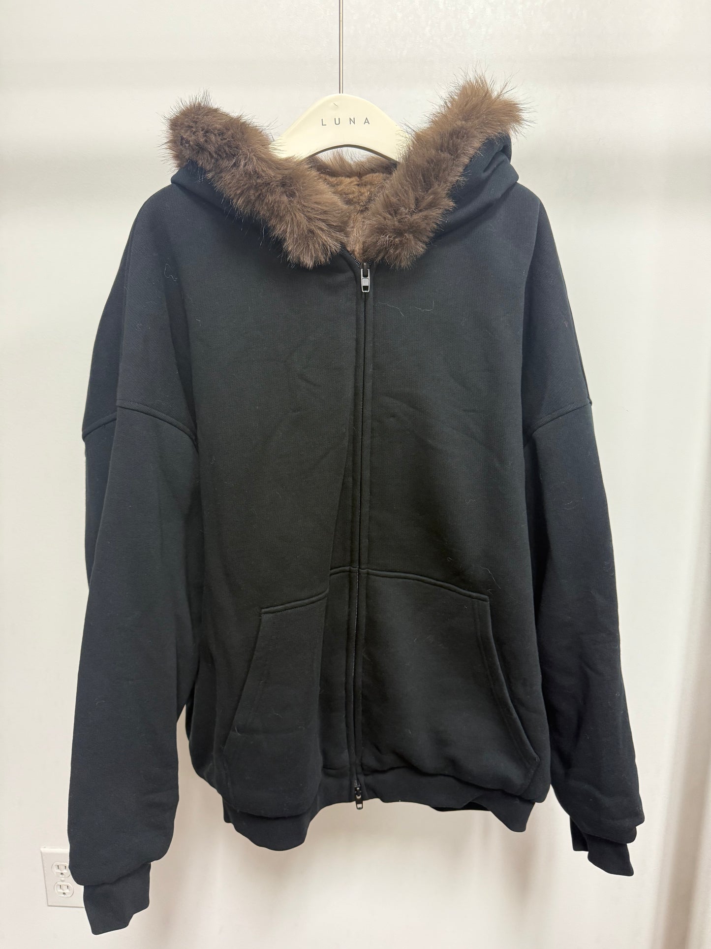 2696 Hoodie Jacket with Faux-Fur Inside