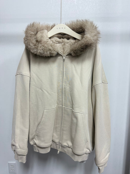 2696 Hoodie Jacket with Faux-Fur Inside