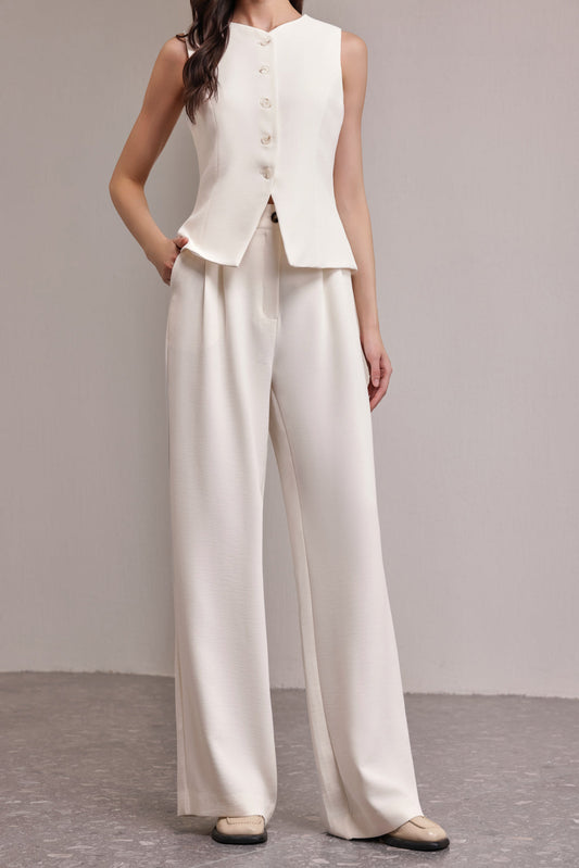 25117 Office Lady Pant With Button